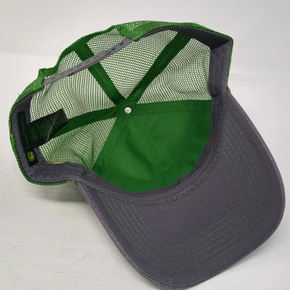 John Deere Trucker Hat Gray Green One Size Central Jersey Equipment Snapback